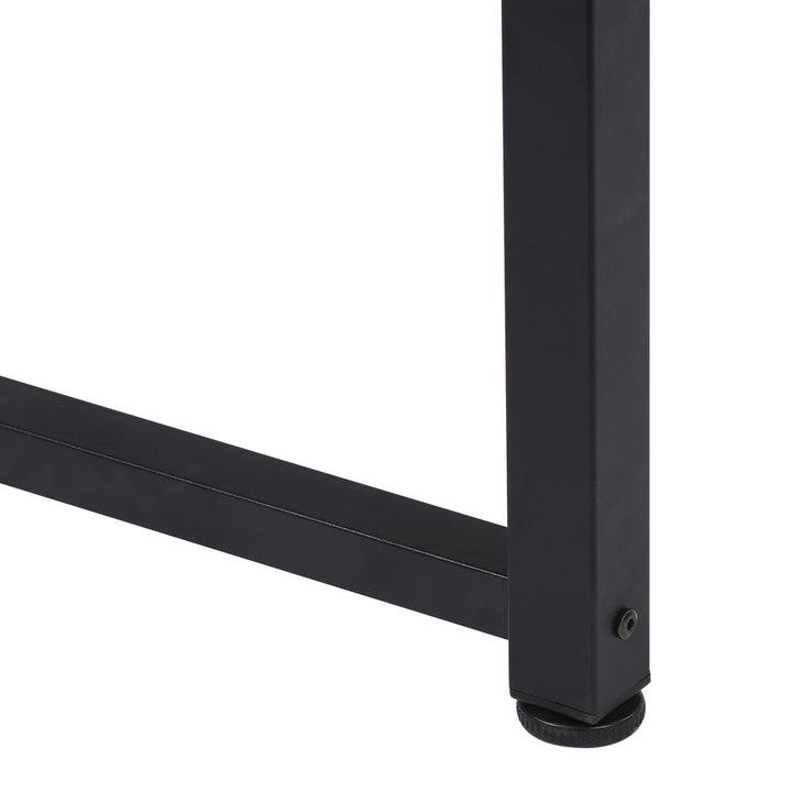 Computer Desk PC Writing Table Home Office Workstation Adjustable Feet Stable Work Study w/ Metal Frame Oak Black