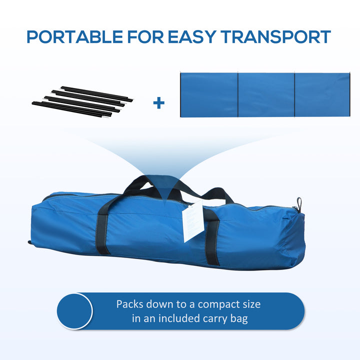 5 Pole Camping Windbreaks, Beach Wind Shield Shelter with Carry Bag 540cm x 150cm