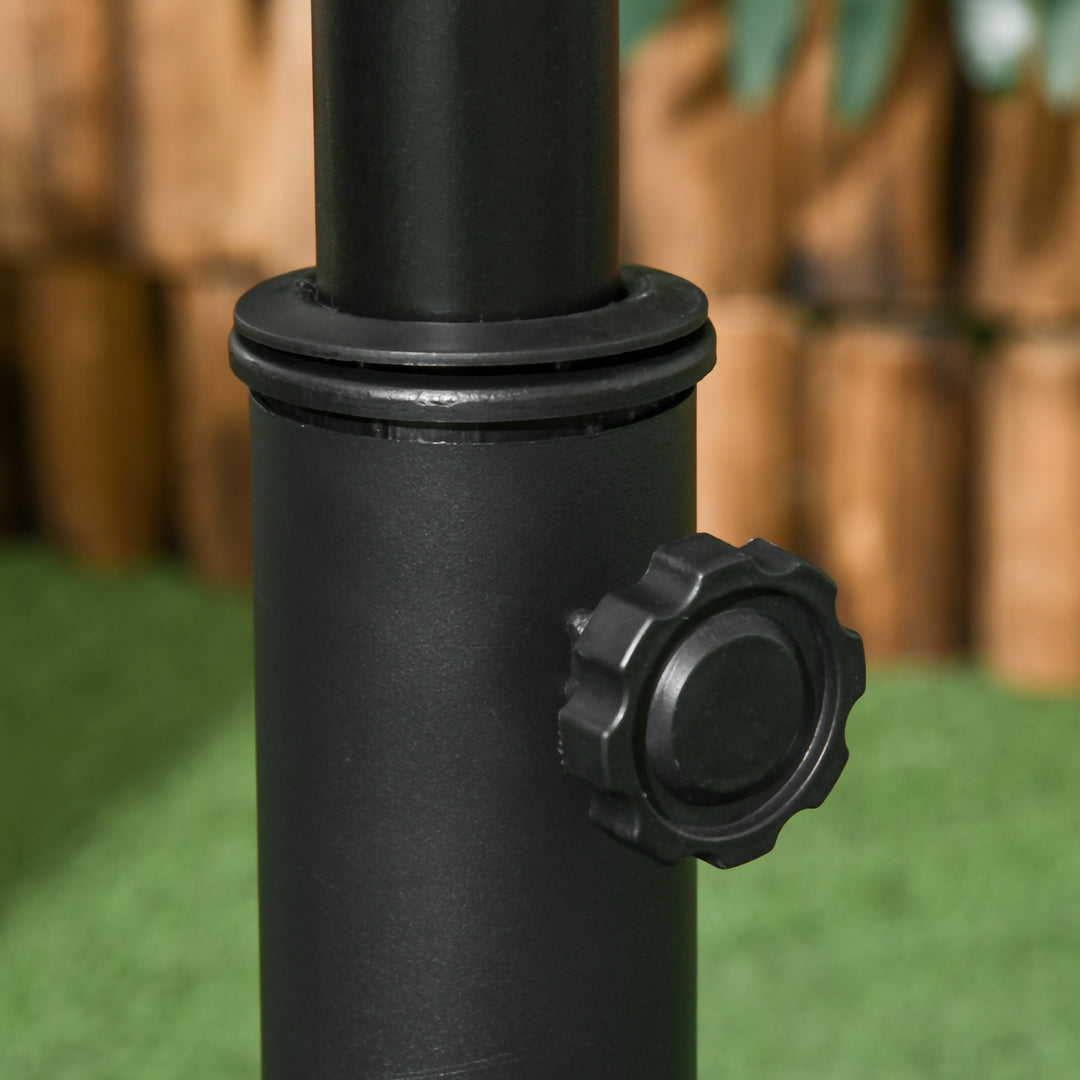 20kg Parasol Base Heavy Duty Cement Umbrella Base Round-Grey/Black