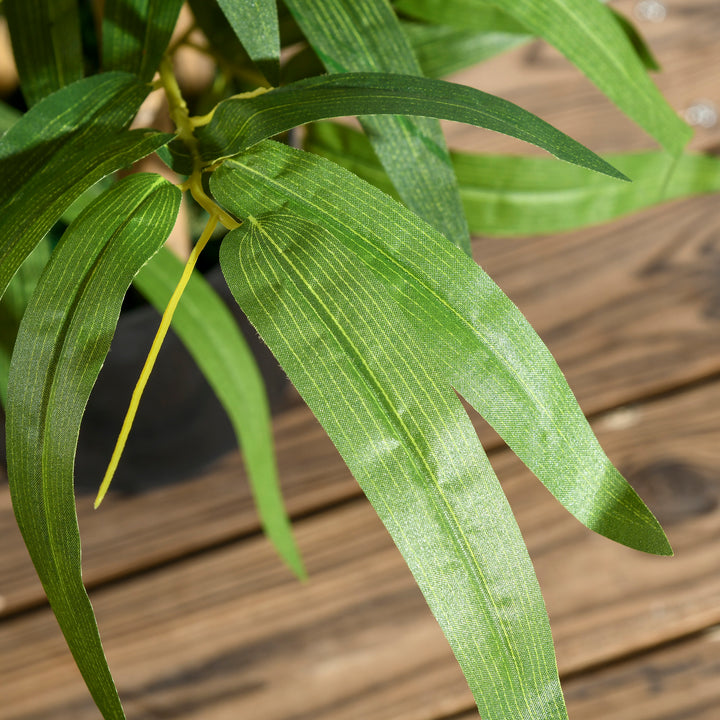 Artificial Plants Bamboo Tree in Pot Desk Fake Plants for Home Indoor Outdoor Decor, 15x15x60cm, Green