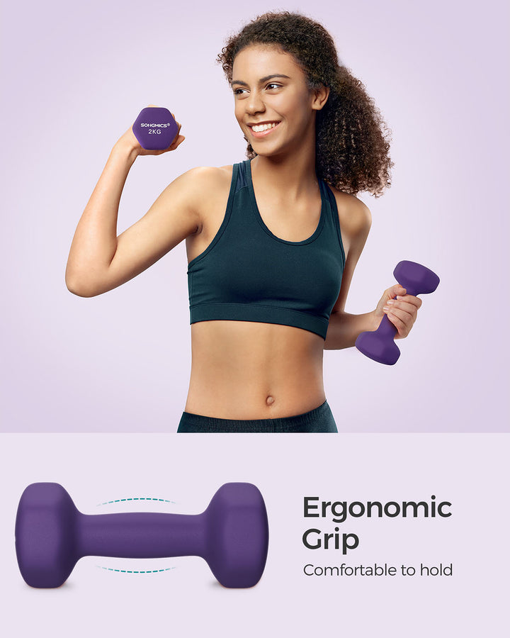 Purple Dumbbell Set