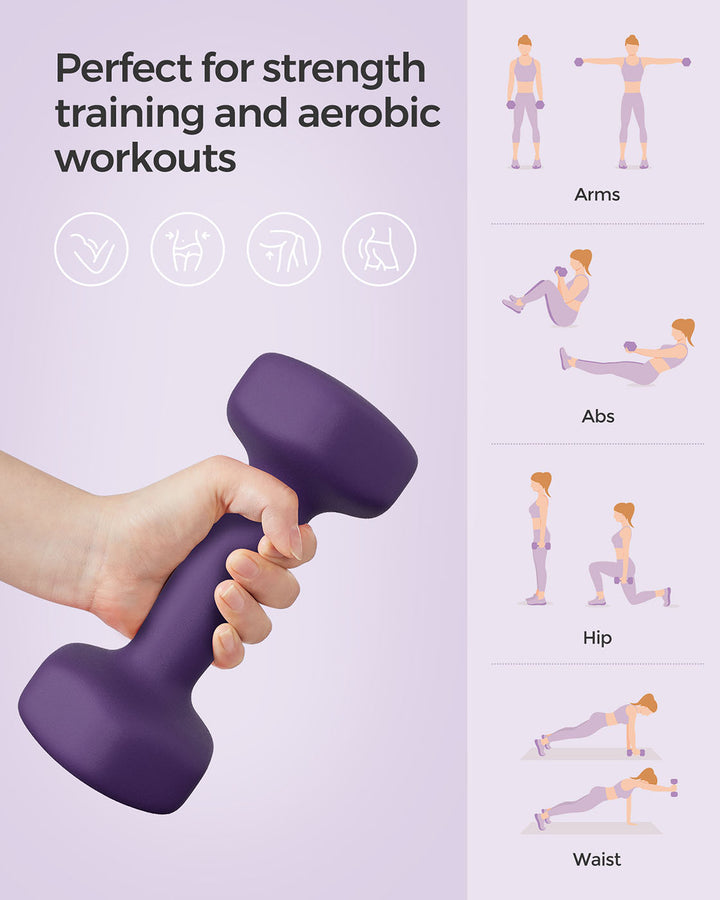 Purple Dumbbell Set