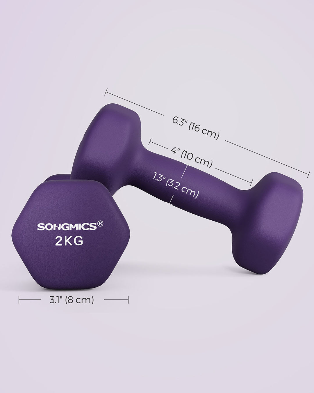 Purple Dumbbell Set
