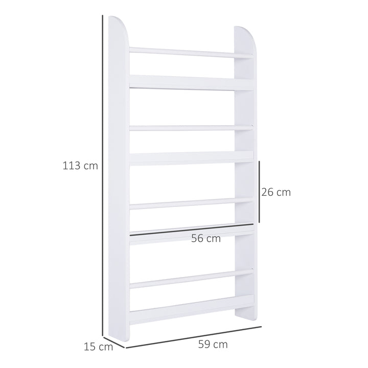 Wood Wall/Standing Magazine Holders Book Rack Bookcase Shelf 4 Tiers