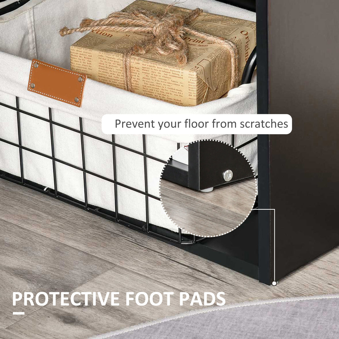 Modern Computer Desk Bookshelf  Writing Table Workstation PC Laptop Study Home Office 6 Shelves Black