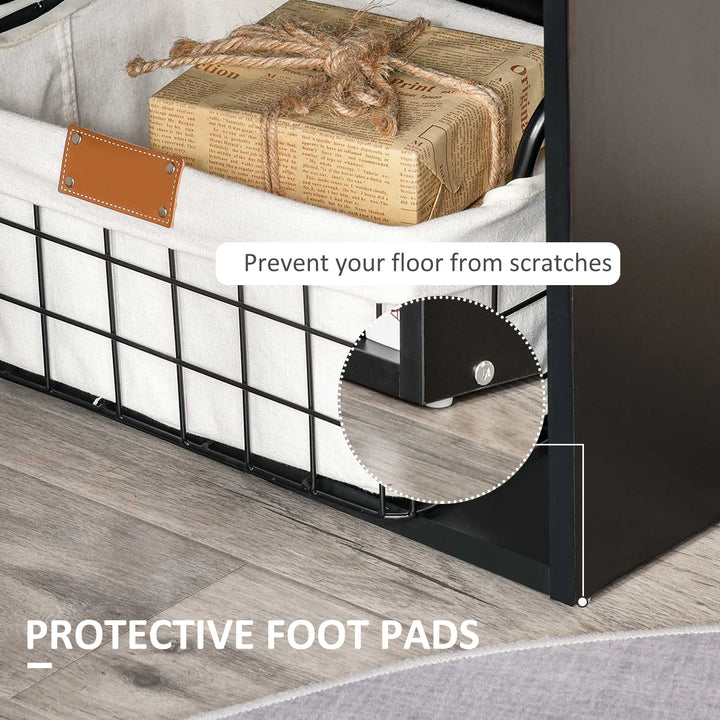 Modern Computer Desk Bookshelf  Writing Table Workstation PC Laptop Study Home Office 6 Shelves Black