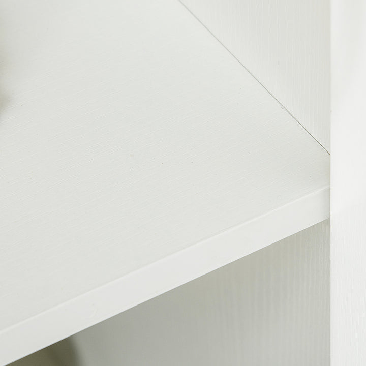 Vinsetto 2-Tier Locking Office Storage Cabinet File Organisation w/ Feet Melamine Coating Aluminium Handles 2 Keys Stylish White