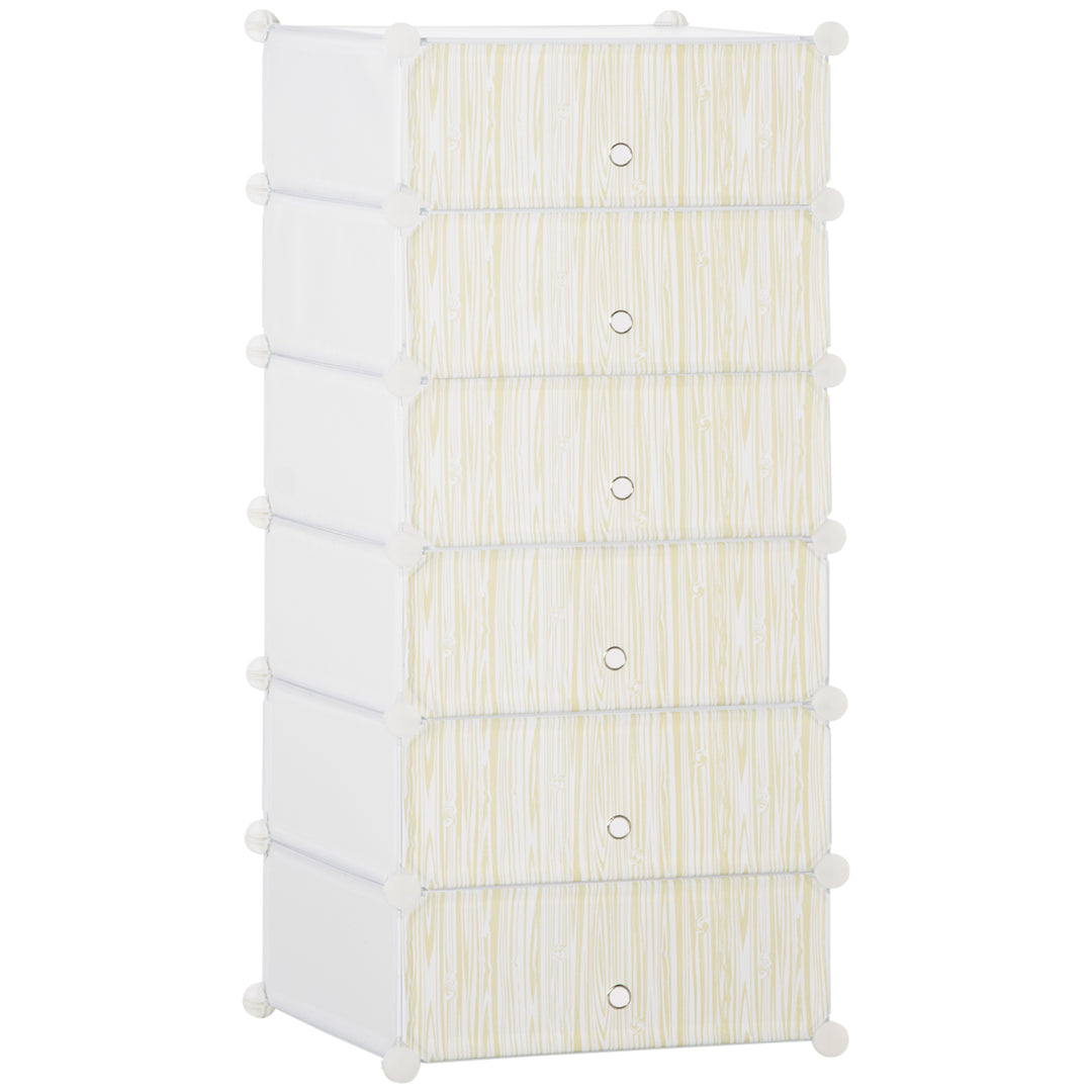 Six Cube Modular Storage Storage Unit - White