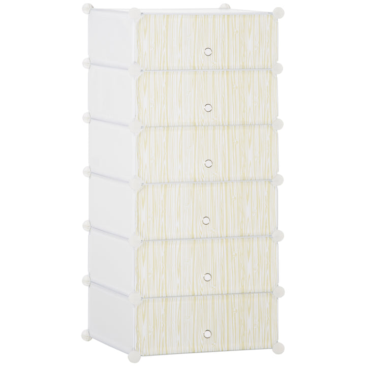 Six Cube Modular Storage Storage Unit - White