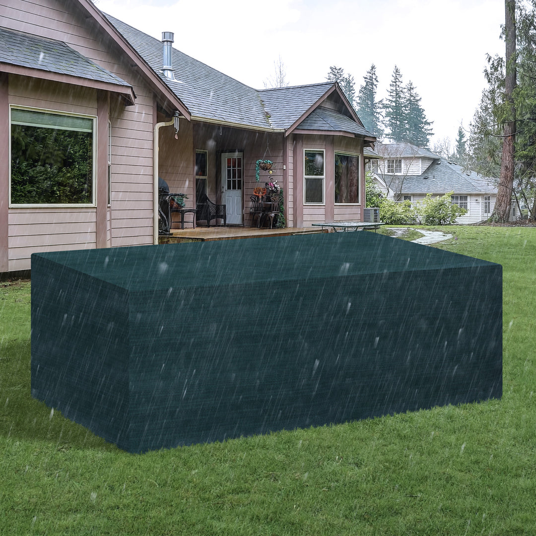 Large Patio Set Cover Outdoor Garden Furniture Protection Cover Protector Waterproof Anti-UV Green 235 x 190 x 90 cm