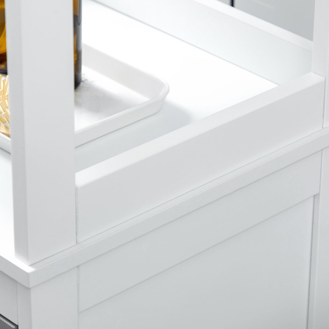 Kleankin Slimline Bathroom Storage Cabinet, Free Standing Tallboy Unit for Bathroom, Living Room, Kitchen,Multi-Purpose Storage Unit