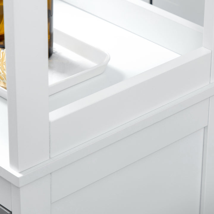 Kleankin Slimline Bathroom Storage Cabinet, Free Standing Tallboy Unit for Bathroom, Living Room, Kitchen,Multi-Purpose Storage Unit