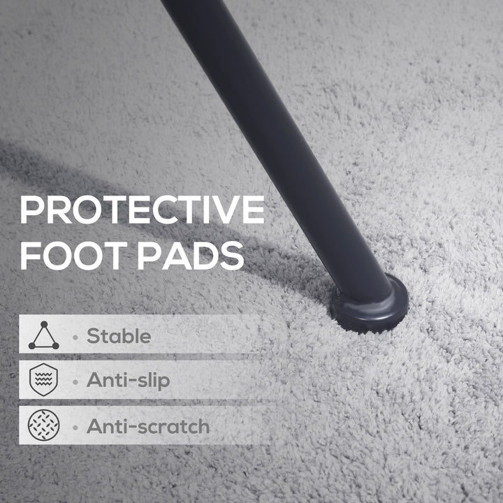 Outsunny 60cm Garden Round Table Metal Outside Bistro Table with Mesh Tabletop for Garden Balcony Deck, Dark grey