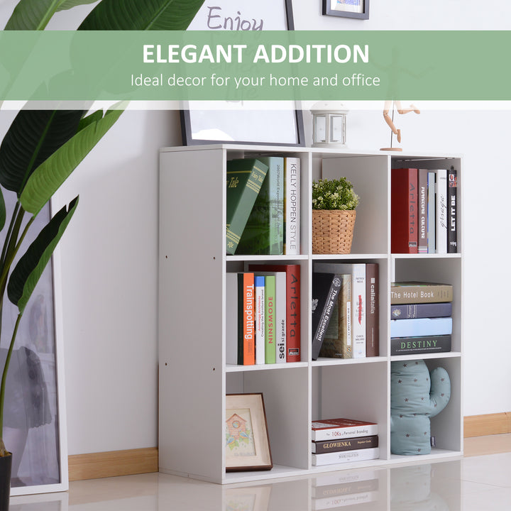 Wooden 9 Cube Storage Unit w/3 Tier Shelves Organiser Display Rack Living Room Bedroom Furniture - White