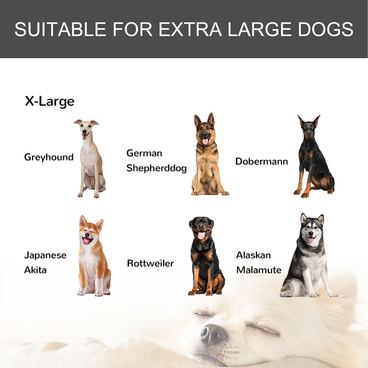 PawHut Heavy Duty Dog Crates Foldable Doge Kennel and Dog Cage Pet Playpen with Double Doors Removable Tray Lockable Wheels 125cm x 76cm x 81cm.