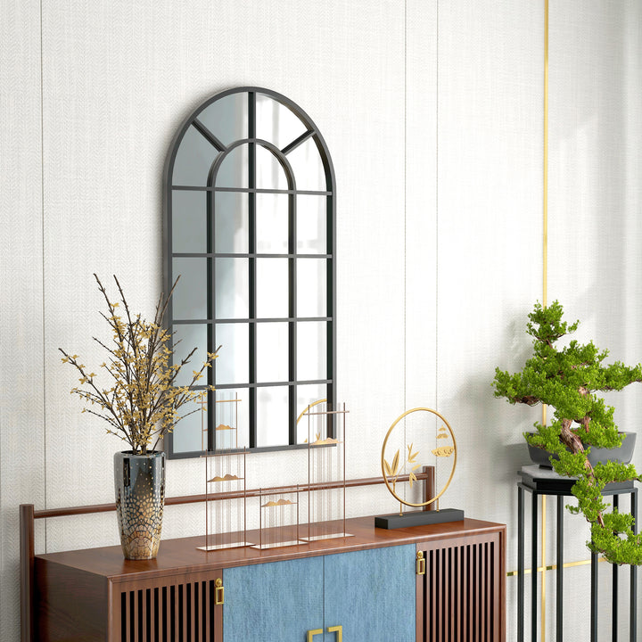 Arched Decorative Wall Mirror- Black