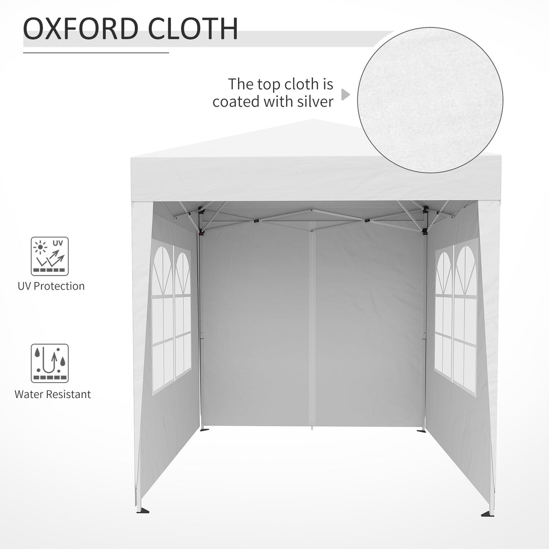 Pop Up Gazebo Canopy Party Tent Wedding Awning -White