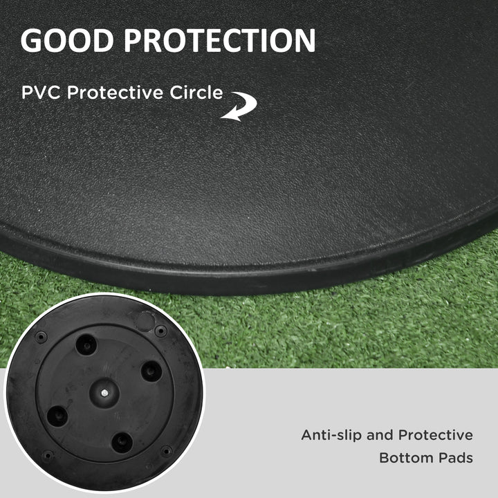 20kg Parasol Base Heavy Duty Cement Umbrella Base Round-Grey/Black