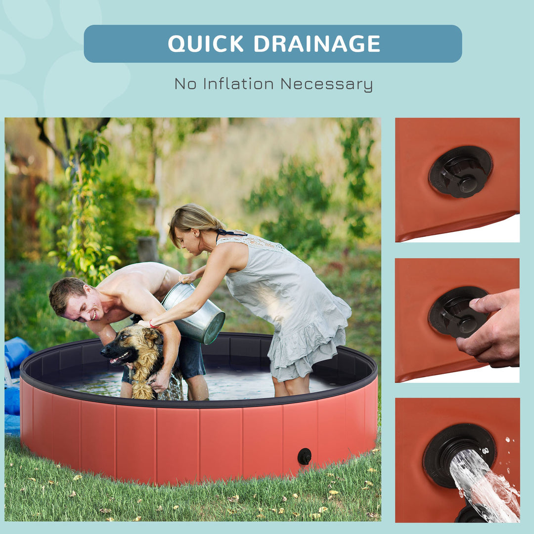 140 x 30H cm Pet Swimming Pool-Red