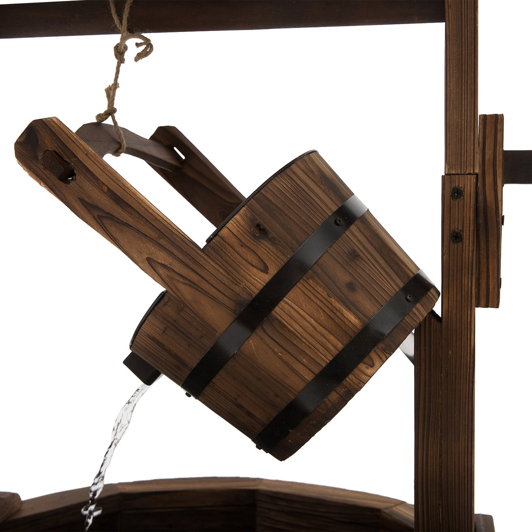 Fir Wood Outdoor Garden DŽcor Wishing Well Waterfall