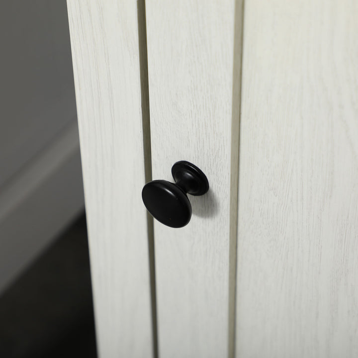 Bathroom Cabinet, Tall Storage Cabinet with Door and Adjustable Shelves, 39.5 x 30 x 160 cm, White