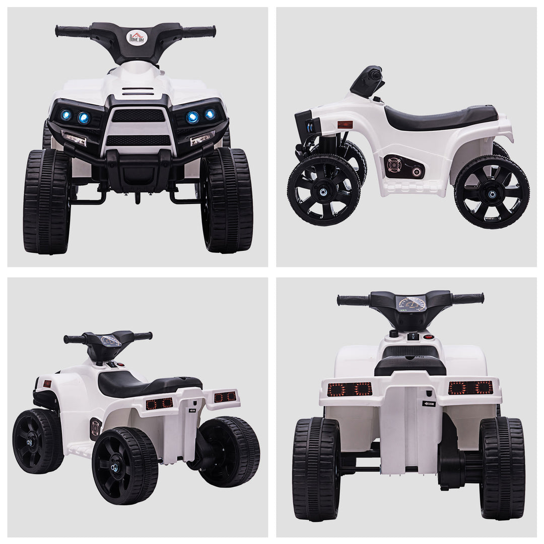 6 V Kids Ride on Cars Quad Bike for 18-36 months White+Black