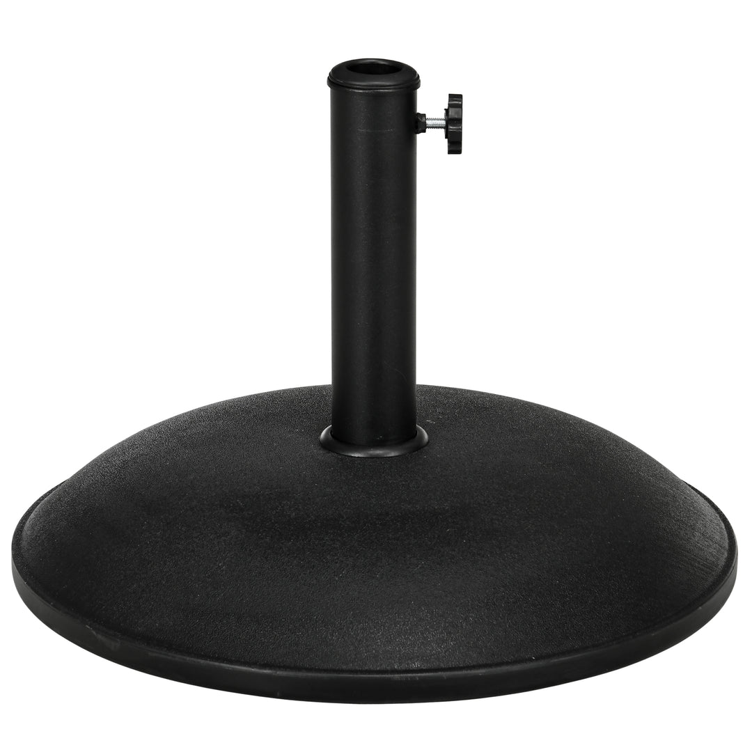 20kg Parasol Base Heavy Duty Cement Umbrella Base Round-Grey/Black