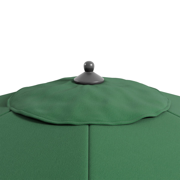 Outsunny 2.8m Patio Parasols Umbrellas Outdoor 6 Ribs Sunshade Canopy Manual Push Garden Backyard Furniture, Green