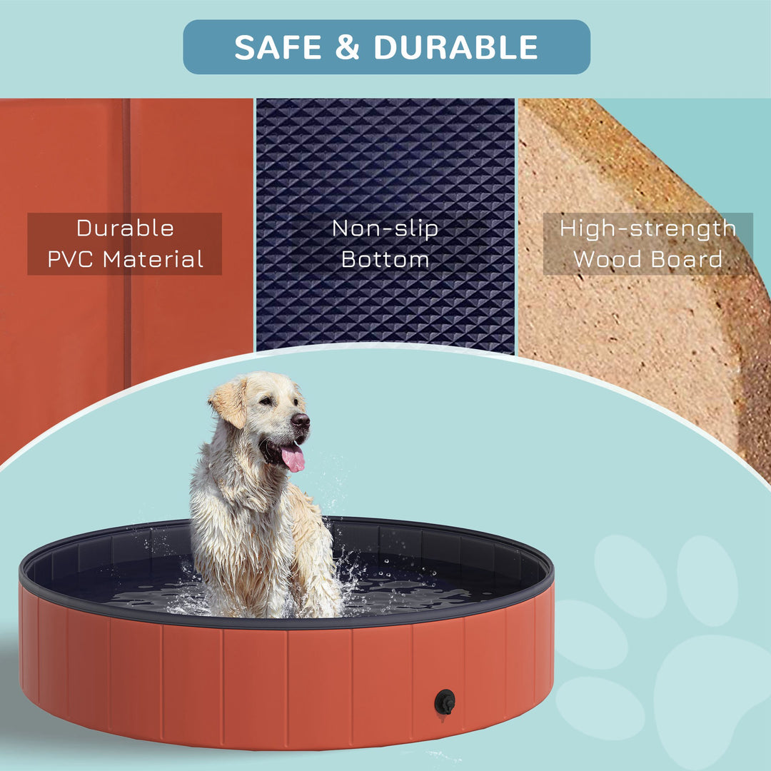 140 x 30H cm Pet Swimming Pool-Red