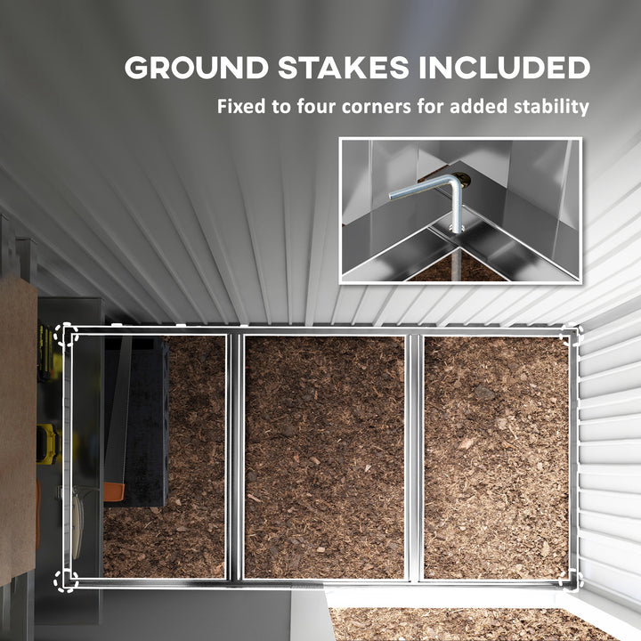 Metal Garden Shed for Tool Motor Bike, with Adjustable Shelf-Grey