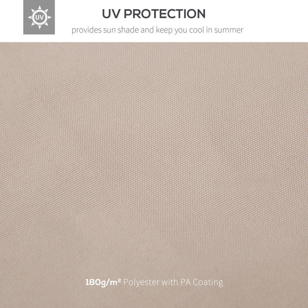 Outsunny 3 x 3(m) Canopy Top Cover Double Tier Gazebo Gazebo Replacement Pavilion Roof Deep Beige (TOP ONLY)