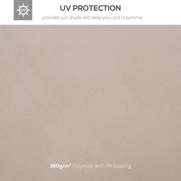 Outsunny 3 x 3(m) Canopy Top Cover Double Tier Gazebo Gazebo Replacement Pavilion Roof Deep Beige (TOP ONLY)