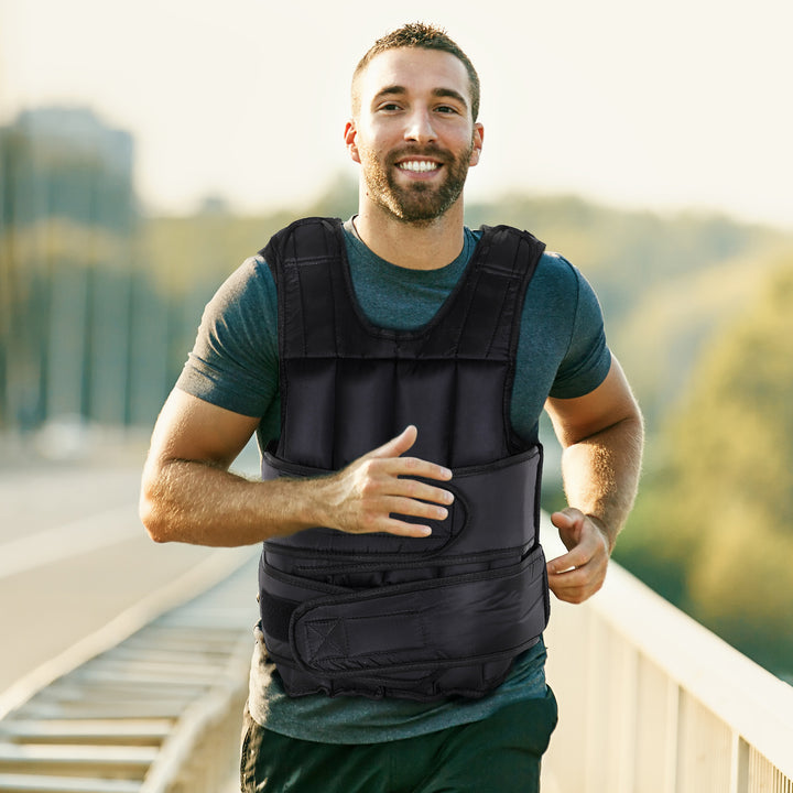 Adjustable Metal Sand Weight Vest Black