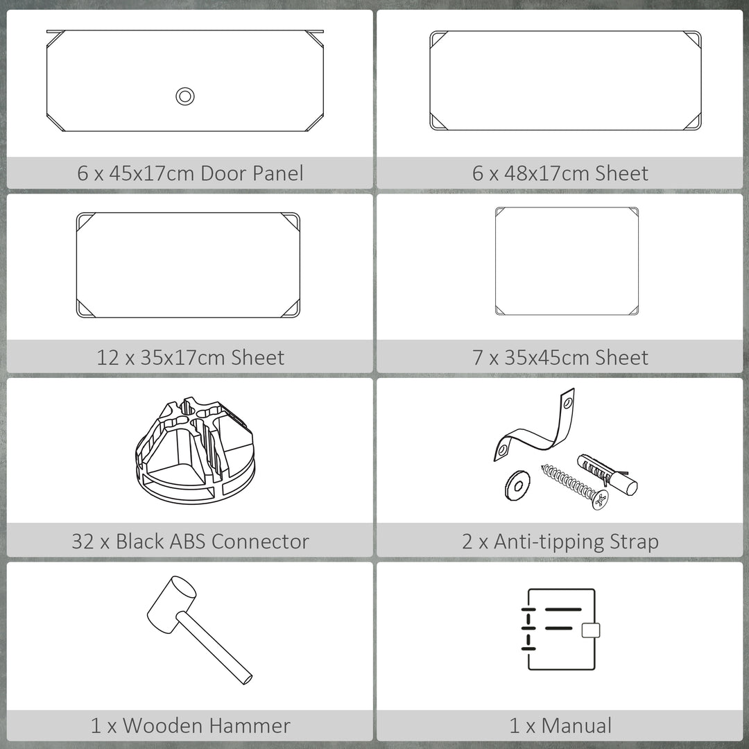 Six Cube Modular Storage Storage Unit - White