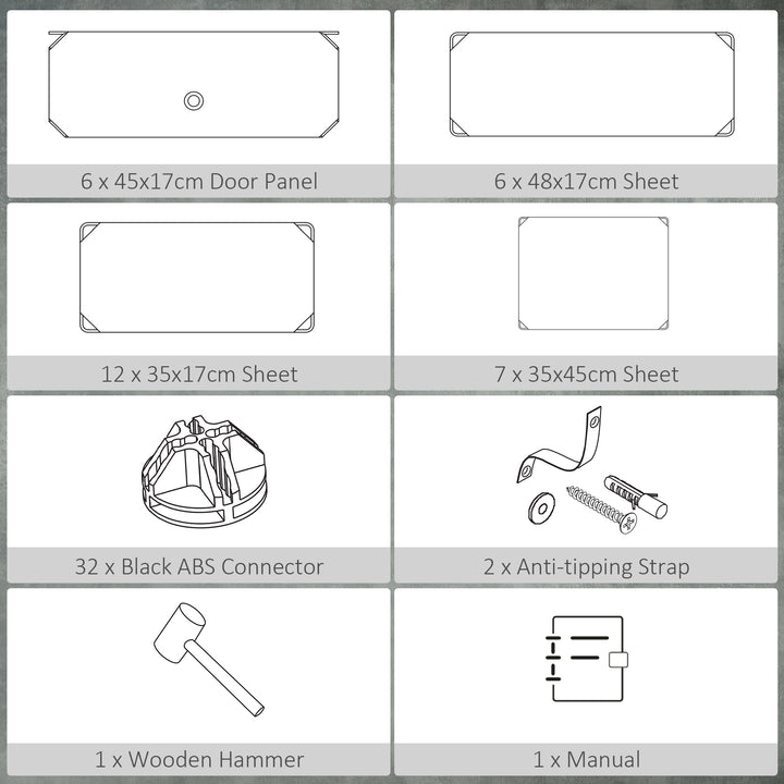 Six Cube Modular Storage Storage Unit - White