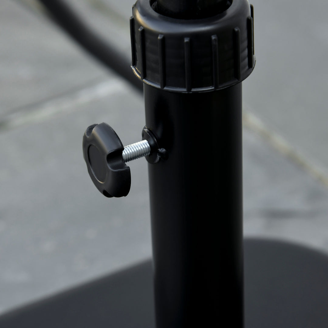 Concrete Garden Parasol Base Holder, Black