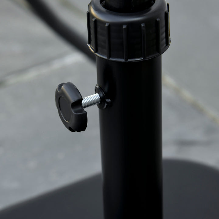 Concrete Garden Parasol Base Holder, Black