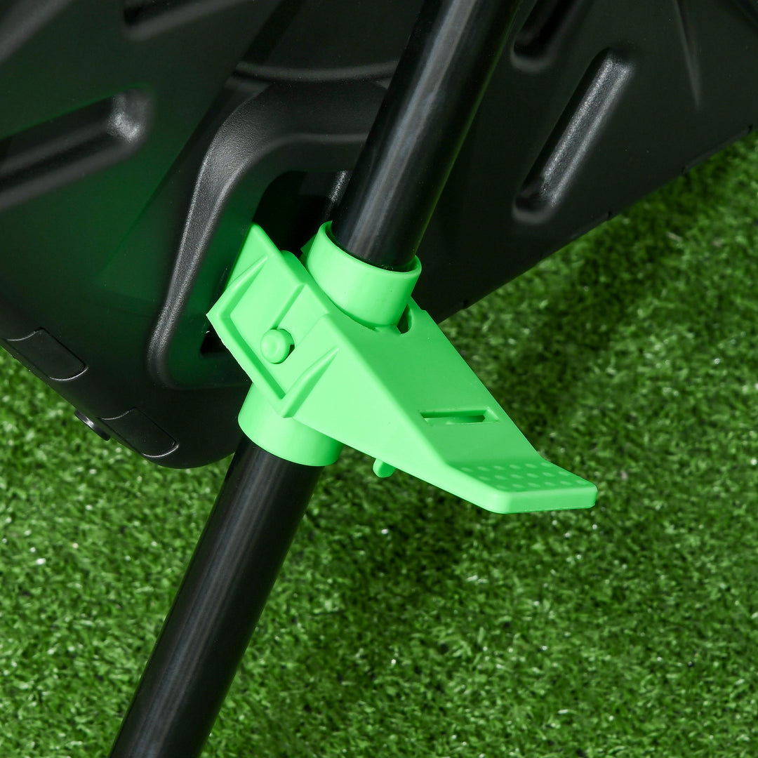 Outsunny Dual Chamber Garden Compost Bin, 130L Rotating Composter, Compost Maker with Ventilation Openings and Steel Legs