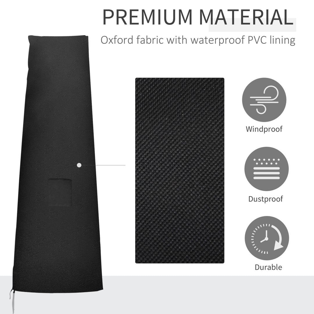 Garden Parasol Cover Waterproof Umbrella Protector 300D Oxford Fabric 200 x 50/80 cm