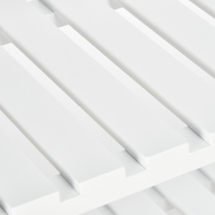 3-Tier Shoe Rack Wood Frame Slatted Shelves Spacious Open Hygienic Storage Home Hallway Furniture Family Guests 70L x 26W x 57.5H cm - White