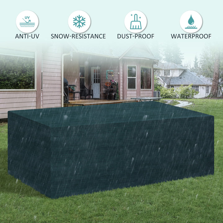 Large Patio Set Cover Outdoor Garden Furniture Protection Cover Protector Waterproof Anti-UV Green 235 x 190 x 90 cm