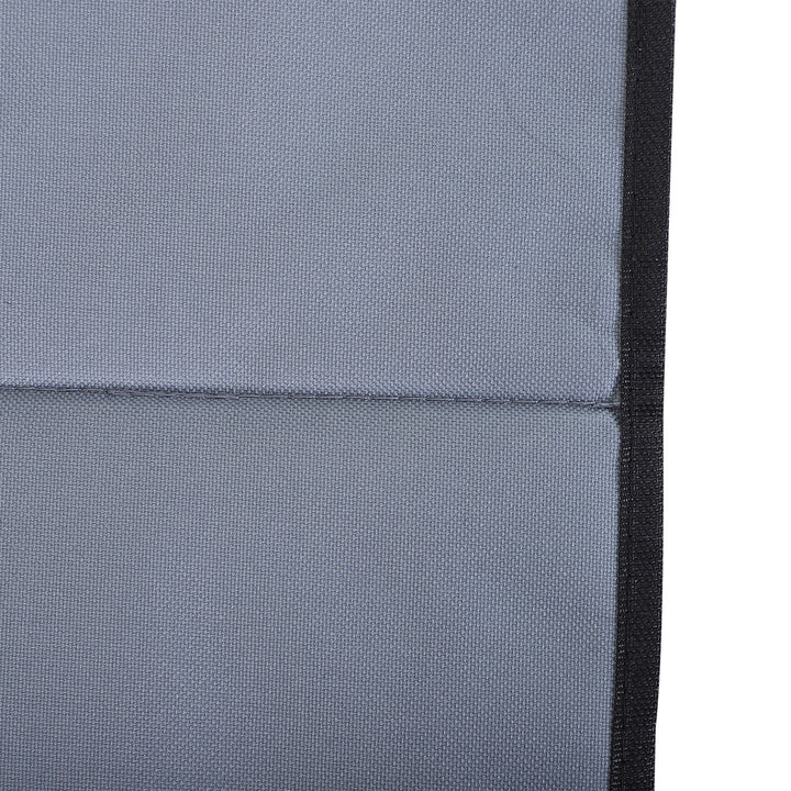 Foldable Garden Beach Chair Mat Lightweight Outdoor Sun Lounger, PE Fabric Head Pillow, Grey
