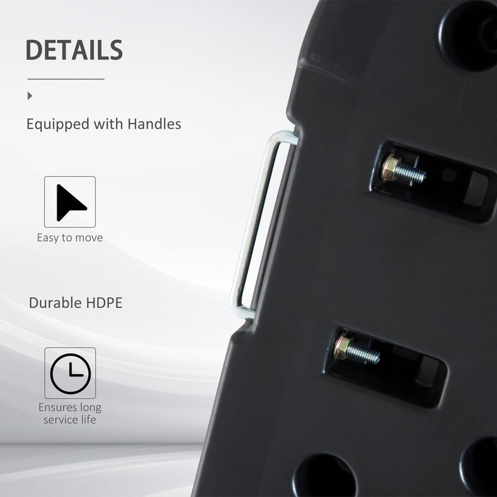 4 pc Parasol Base Heavy Duty Plastic Umbrella Weight Base-Black