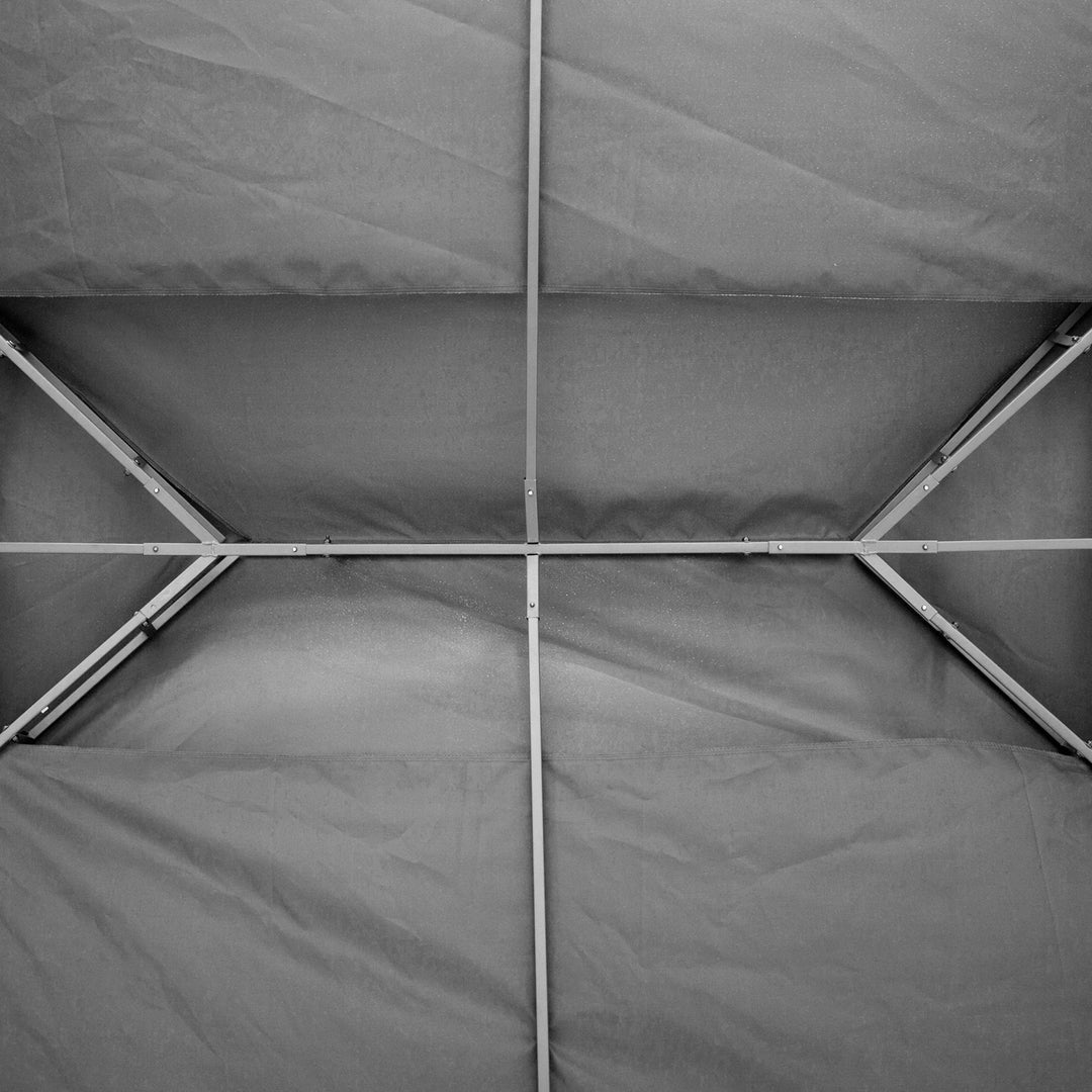 3x4m Gazebo Replacement Roof Canopy 2 Tier Top UV Cover Garden Patio Outdoor Sun Awning Shelters Light Grey (TOP ONLY)