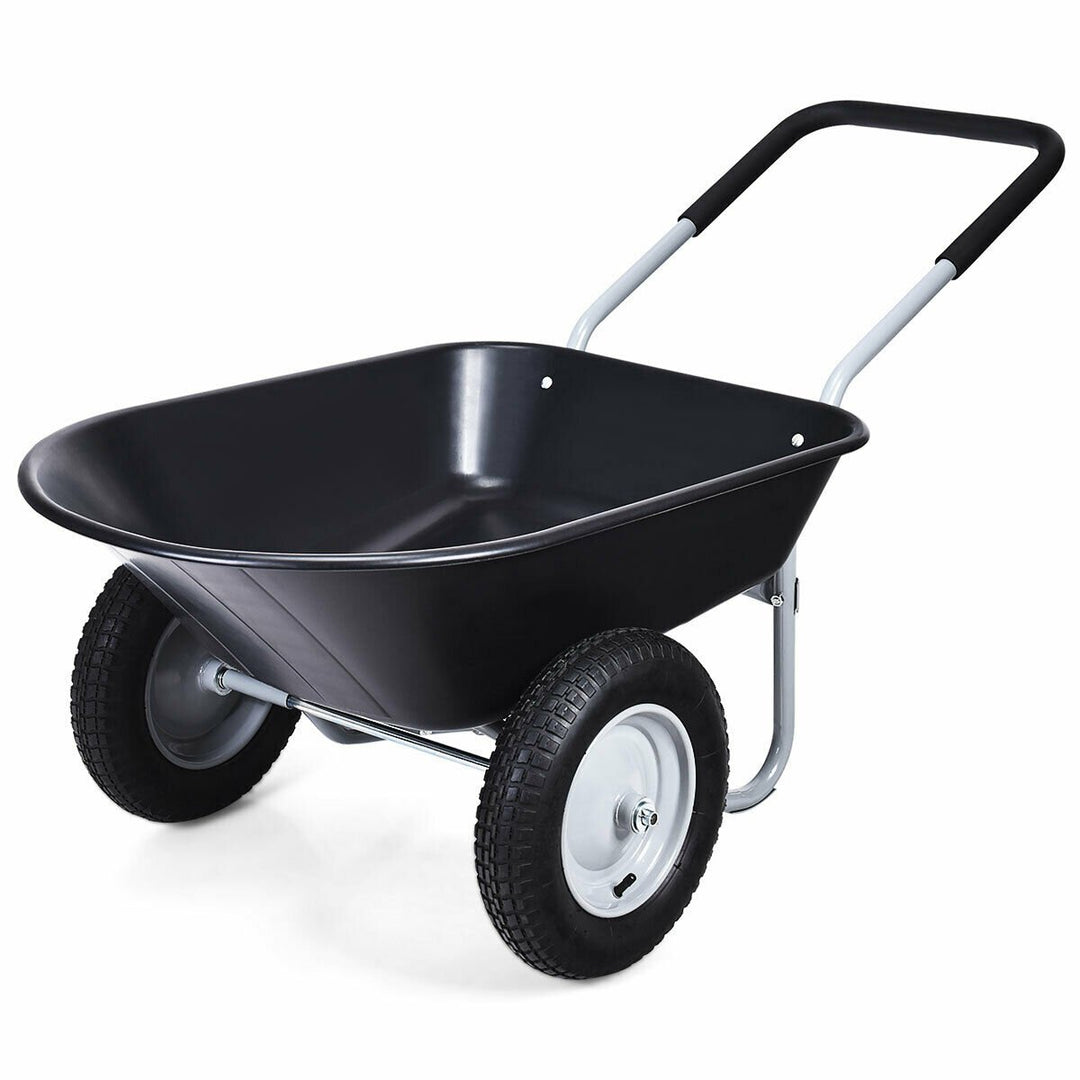 Wheelbarrow with Pneumatic Tires 150KG-Black
