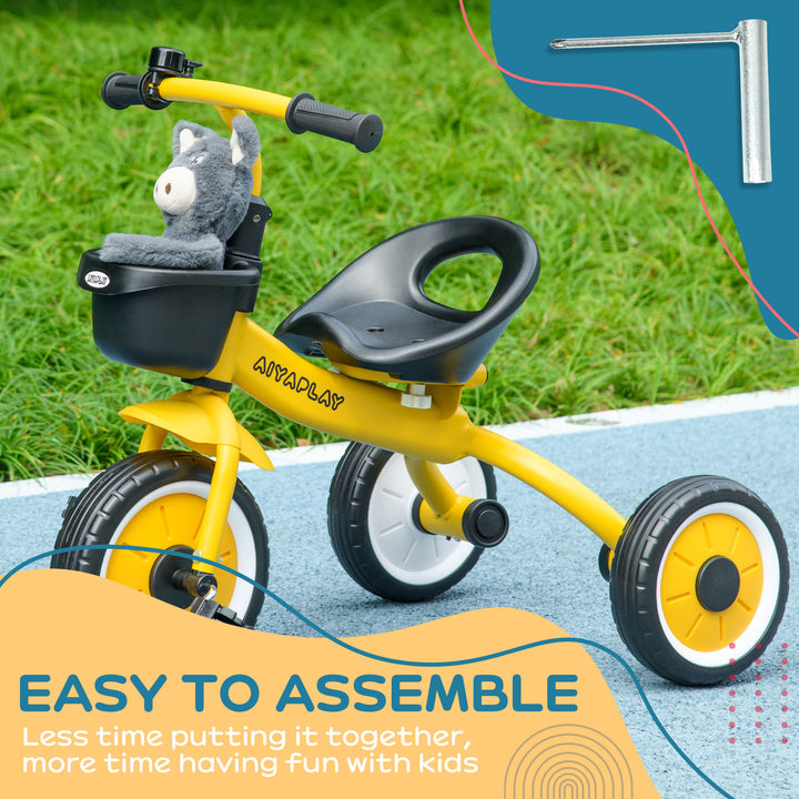 Kids Trike, Tricycle, with Adjustable Seat- Yellow