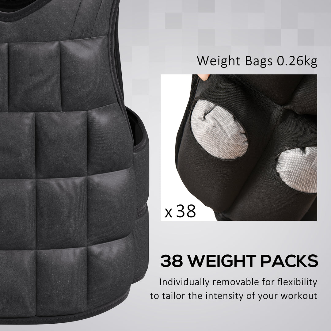 Adjustable Metal Sand Weight Vest Black