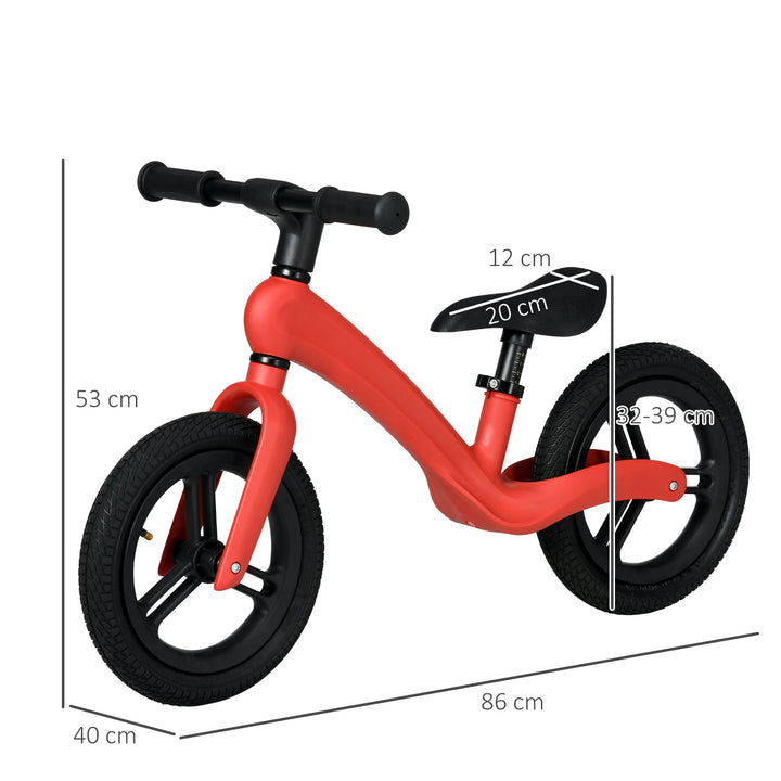 Kids Balance Bike, Lightweight Training Bike for Children No Pedal- Red