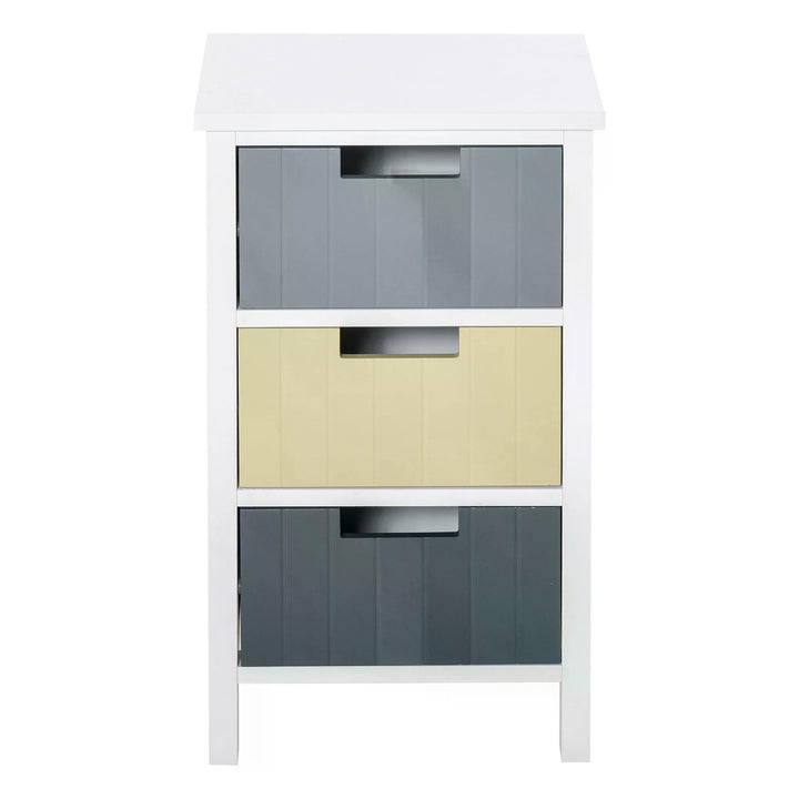 3 Drawer Storage Tower, Dresser Chest with Wood Top