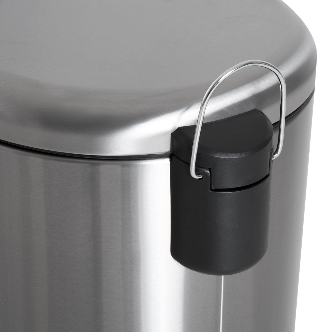 Foot Pedal Bin Stainless Steel Metal Waste Rubbish Lid Kitchen Garbage 30L
